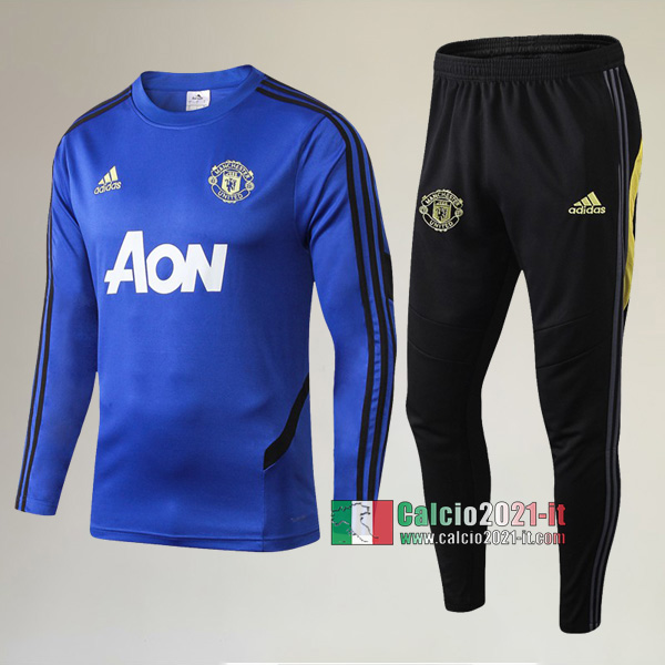 A++ Qualità: Nuova Del Tuta Del Manchester United + Pantaloni Azzurra 2019-2020