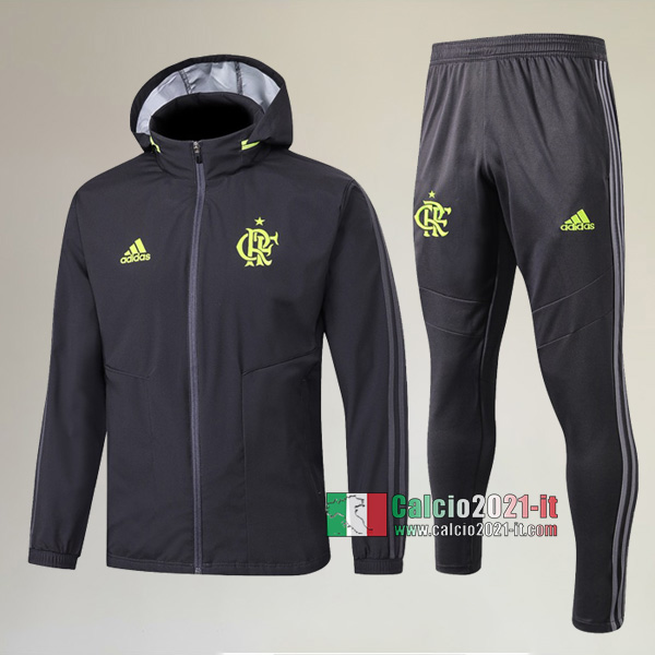 A++ Qualità: Full-Zip Giacca Antivento Nuova Del Tuta Flamengo + Pantaloni Nera 2019/2020