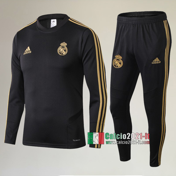 AAA Qualità: Nuove Del Tuta Da Real Madrid + Pantaloni Nera 2019-2020