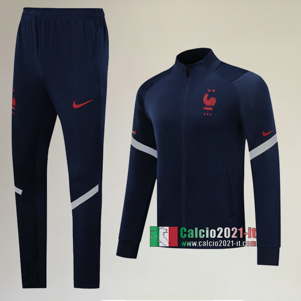 A++ Qualità: Full-Zip Giacca Nuova Del Tuta Del Francia + Pantaloni Azzurra Reale 2019/2020
