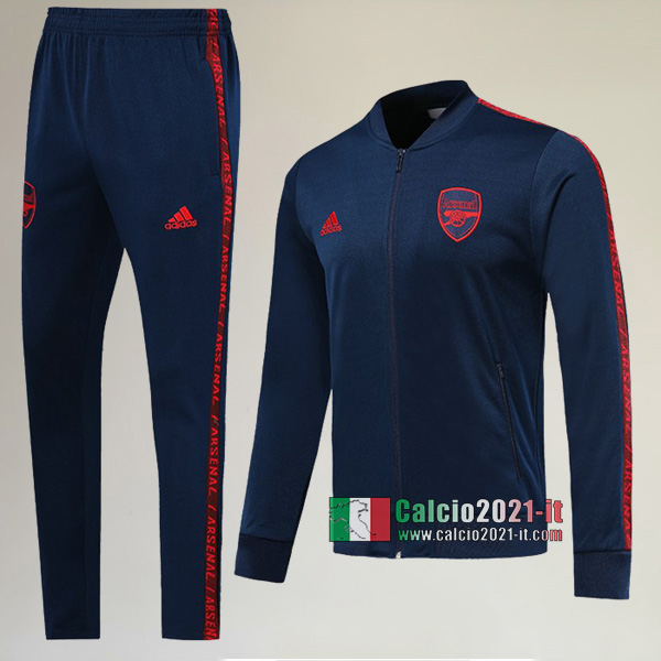 AAA Qualità: Full-Zip Giacca Nuove Del Tuta Arsenal FC + Pantaloni Azzurra Scuro 2019 2020