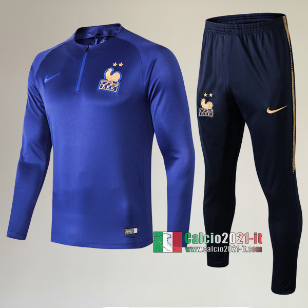 AAA Qualità: Nuove Del Tuta Da Francia Collare Rotondo + Pantaloni Azzurra Scuro 2019 2020