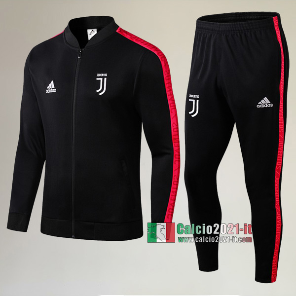 AAA Qualità: Full-Zip Giacca Nuove Del Tuta Juventus Turin + Pantaloni Nera/Rossa 2019/2020