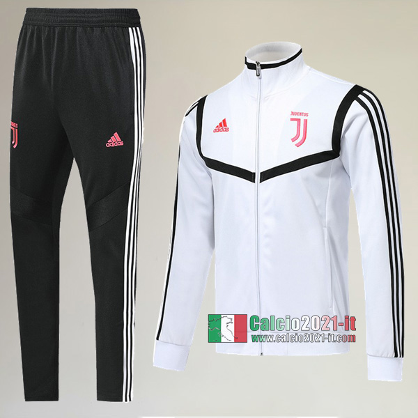 AAA Qualità: Full-Zip Giacca Nuove Del Tuta Da Juventus Turin + Pantaloni Bianca/Nera 2019-2020