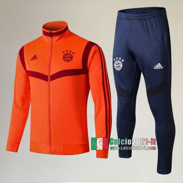 A++ Qualità: Full-Zip Giacca Nuova Del Tuta Del Bayern Monaco + Pantaloni Arancio 2019 2020