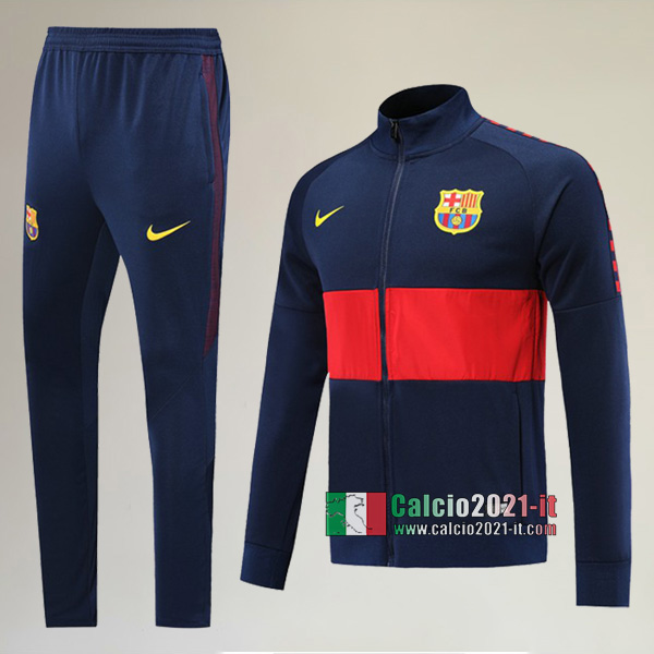 A++ Qualità: Full-Zip Giacca Nuova Del Tuta FC Barcellona + Pantaloni Azzurra/Rossa 2019/2020