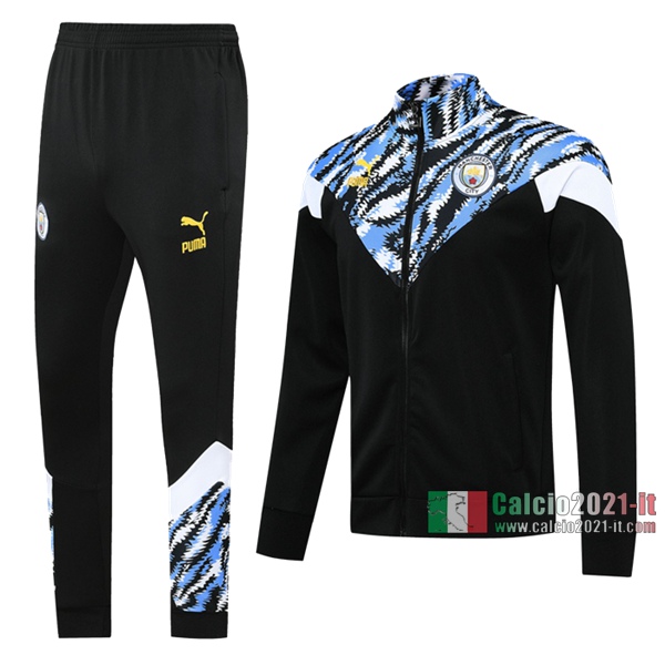 Calcio2021-It: Sito Comprare Giacca Allenamento Manchester City Full-Zip Nera 2020 2021