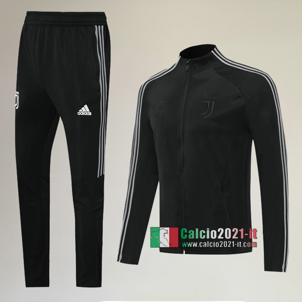 AAA Qualità: Full-Zip Giacca Nuove Del Tuta Da Juventus Turin + Pantaloni Nera 2020/2021