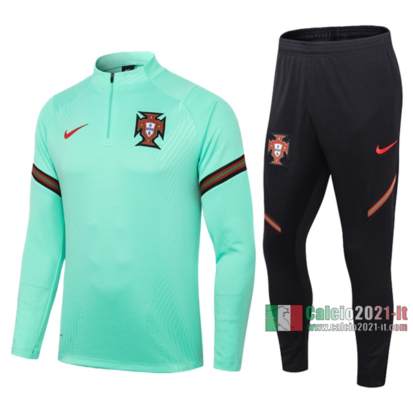 Calcio2021-It: La Nuova Felpa Tuta Portogallo Half-Zip Verde 2020 2021