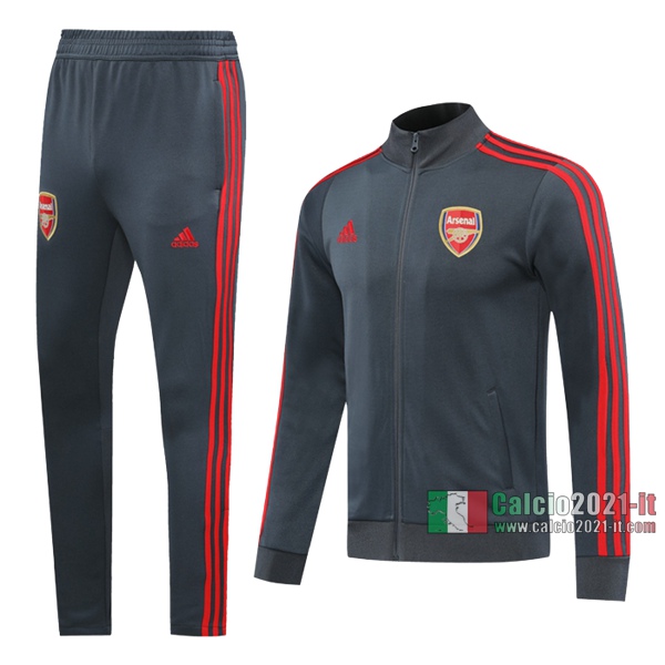 Calcio2021-It: Giacca Allenamento Arsenal Full-Zip Grigio 2020 2021