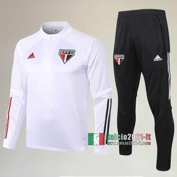 A++ Qualità: Nuova Del Tuta Sao Paulo FC + Pantaloni Bianca 2020/2021