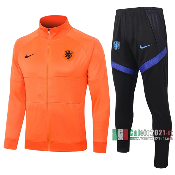 Calcio2021-It: Sito Comprare Giacca Allenamento Olanda Full-Zip Arancio 2020 2021