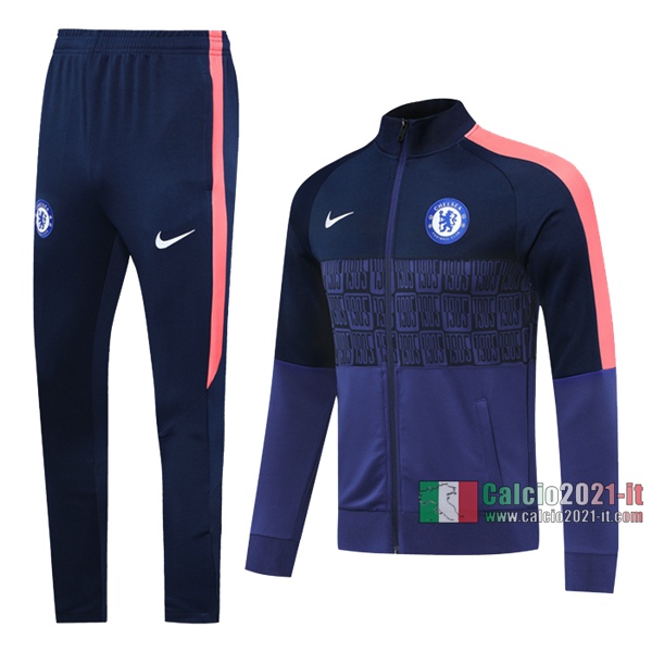 Calcio2021-It: Nuove Classiche Giacca Allenamento Fc Chelsea Full-Zip Azzurra 2020 2021