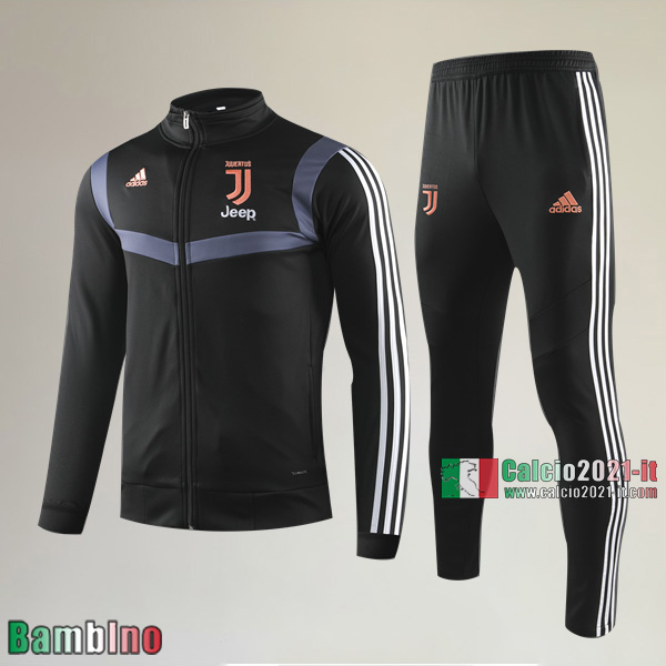 A++ Qualità Nuove Del Kit Tuta Juventus Turin Bambino Nera Originale 2019/2020