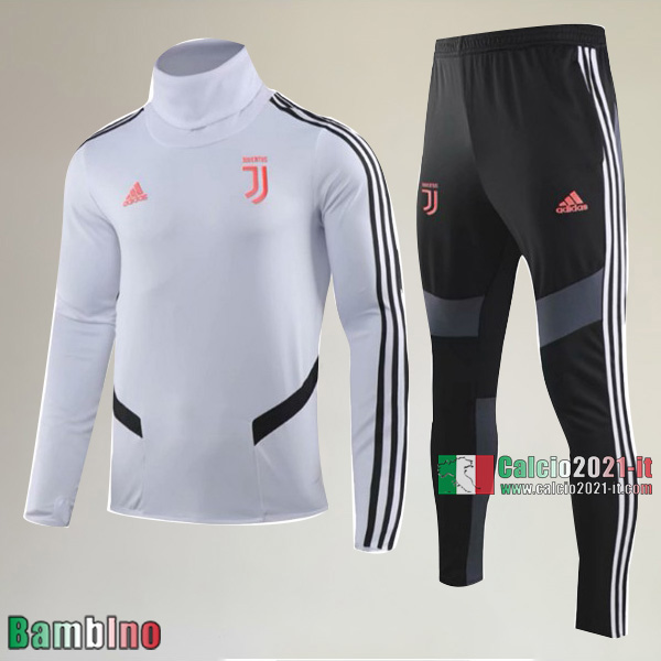 AAA Qualità Felpa Nuova Del Kit Tuta Juventus Turin Bambino Collare Alto Bianca Outlet 2019/2020