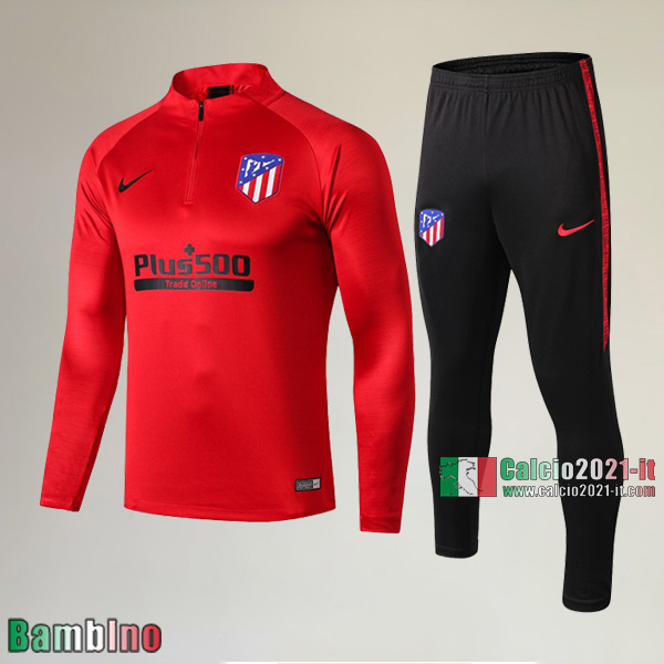 AAA Qualità Nuova Del Kit Tuta Atletico Madrid Bambino Rossa Vintage 2019/2020