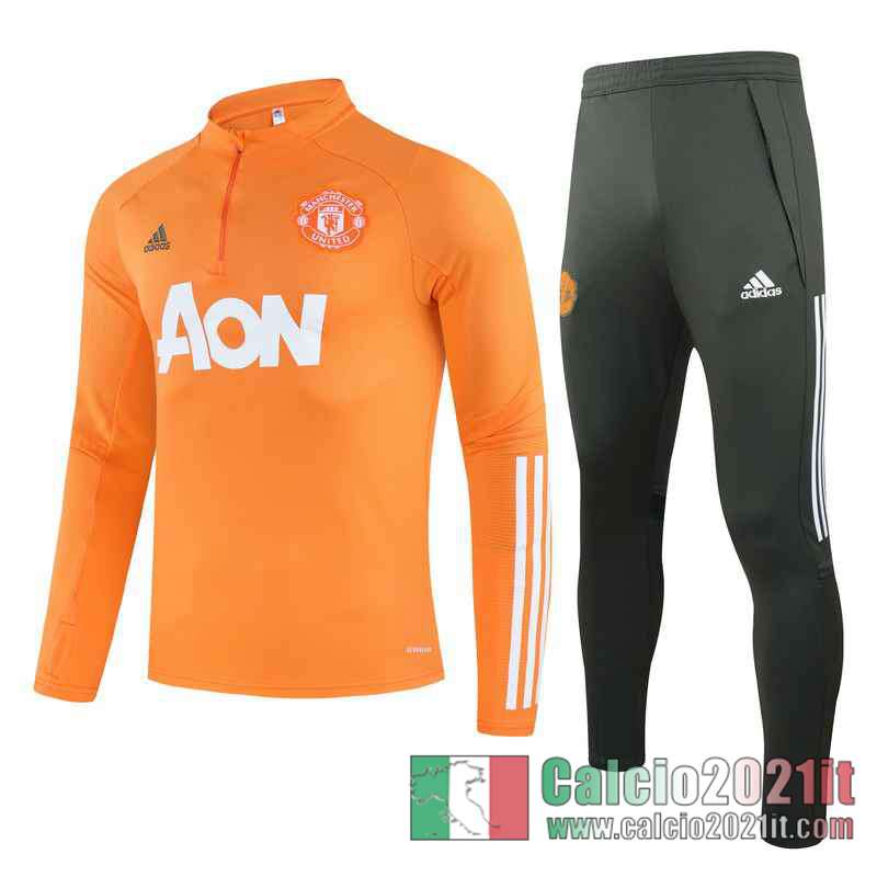 Manchester United Full-Zip Giacca arancia 2020 2021 J168