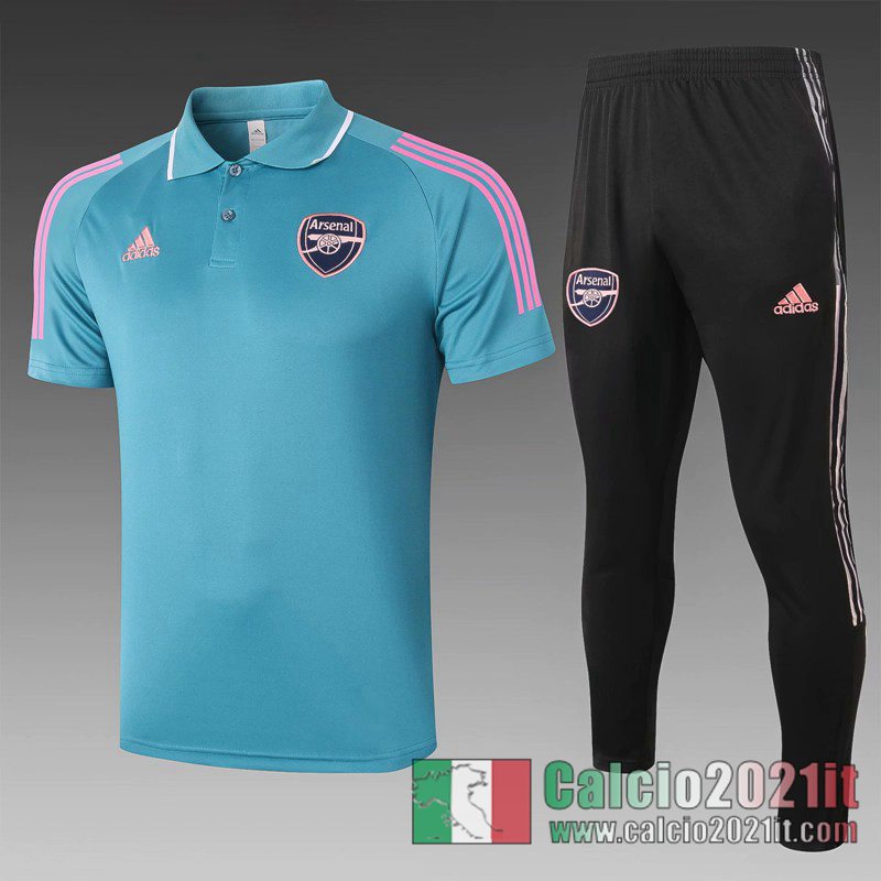 Arsenal Maglia Polo Calcio 2020 2021 Azzurro P201