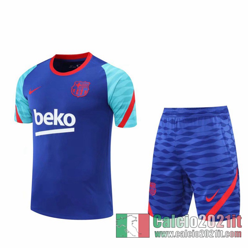 Barcellona Magliette Tuta Calcio blu 2020 2021 T131