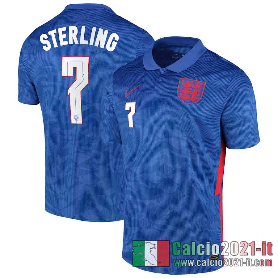 Inghilterra Maglia Calcio Sterling #7 Seconda 2020-21