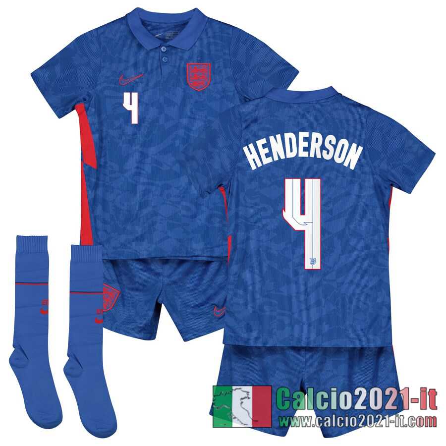 Inghilterra Maglia Calcio Henderson #4 Seconda Bambino 2020-21