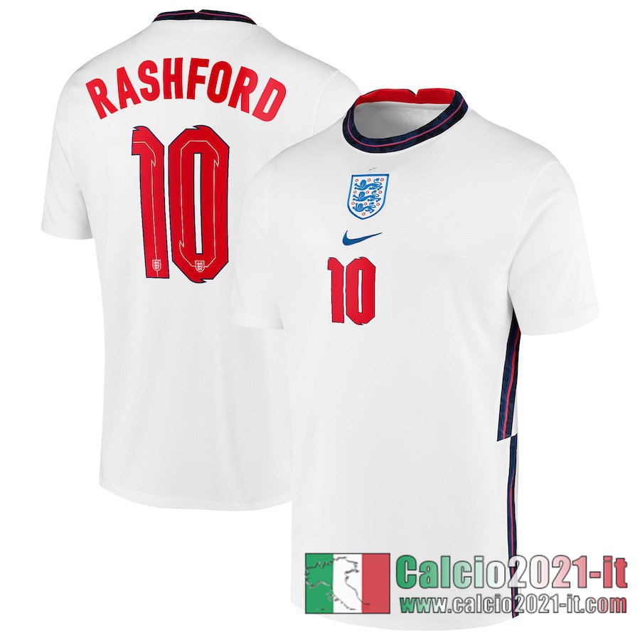 Inghilterra Maglia Calcio Rashford #10 Prima 2020-21