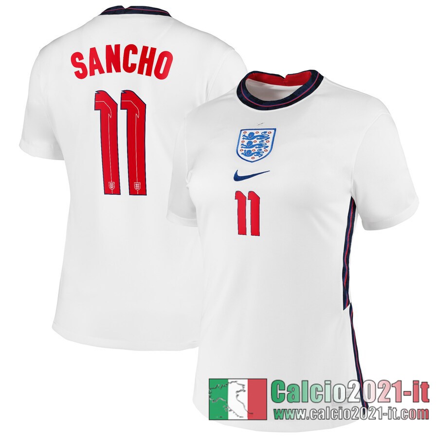Inghilterra Maglia Calcio Sancho #11 Prima Donna 2020-21