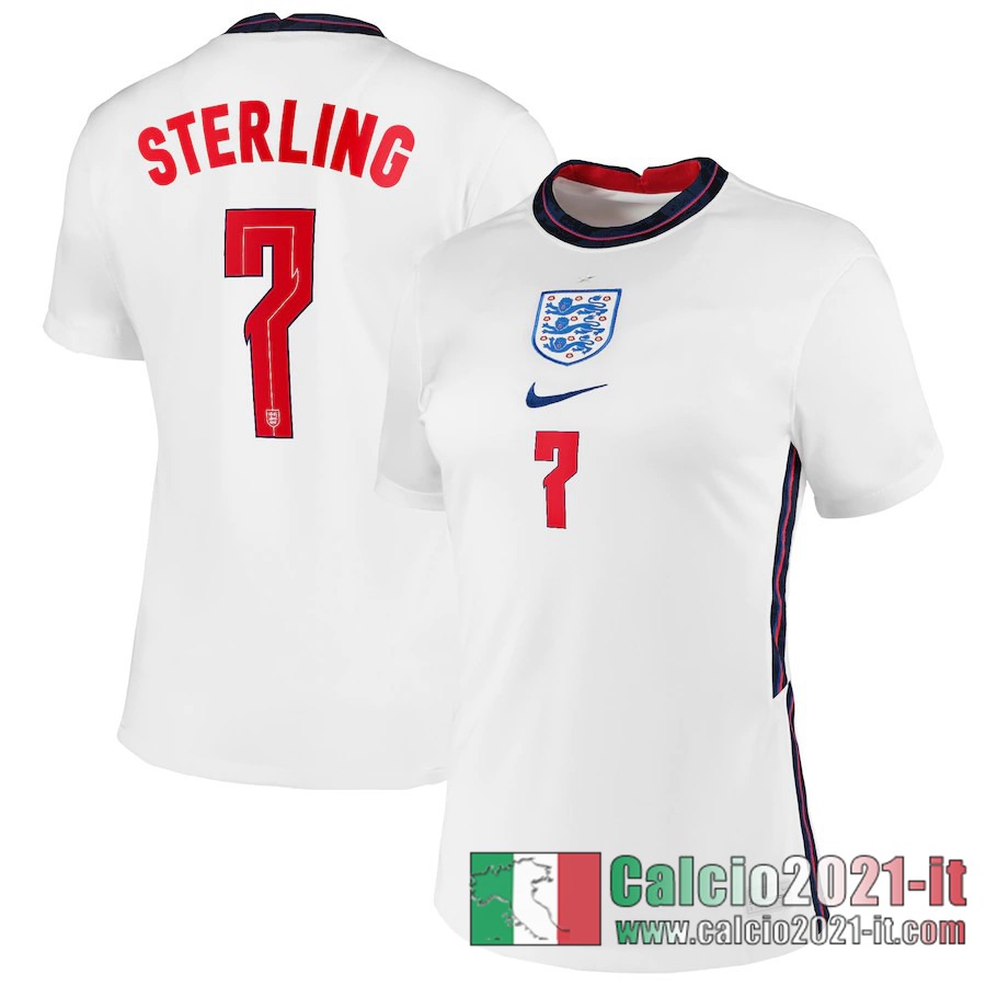 Inghilterra Maglia Calcio Sterling #7 Prima Donna 2020-21