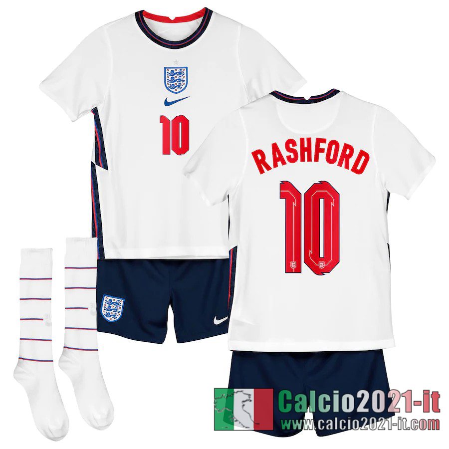 Inghilterra Maglia Calcio Rashford #10 Prima Bambino 2020-21