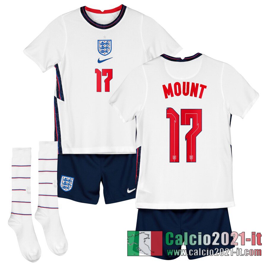 Inghilterra Maglia Calcio Mount #17 Prima Bambino 2020-21