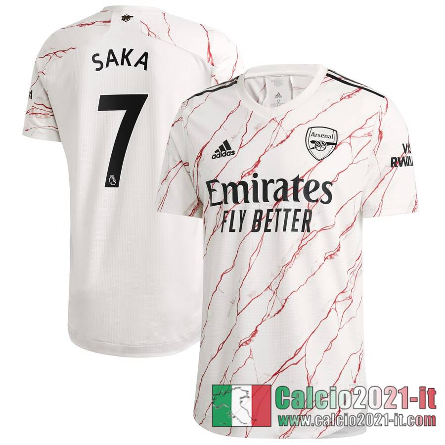 Arsenal Maglia Calcio Saka #7 Seconda 2020-21