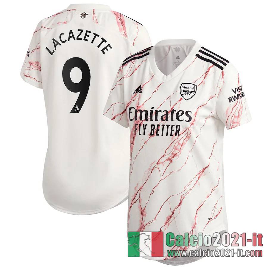 Arsenal Maglia Calcio Lacazette #9 Seconda Donna 2020-21