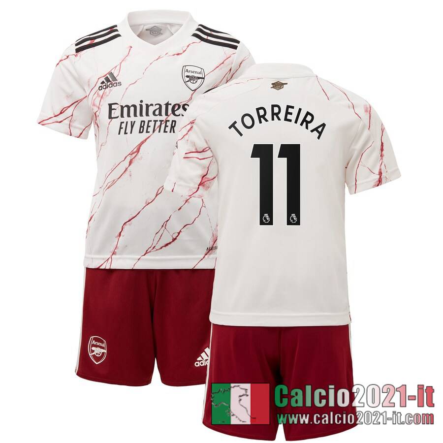 Arsenal Maglia Calcio Torreira #11 Seconda Bambino 2020-21