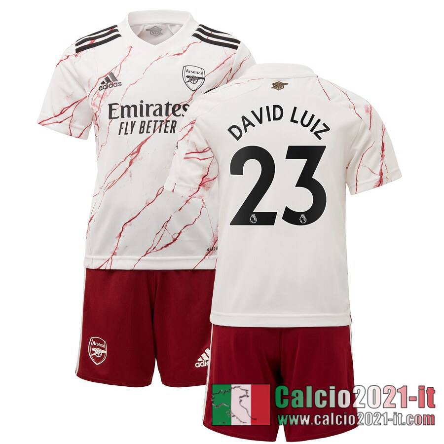 Arsenal Maglia Calcio David Luiz #23 Seconda Bambino 2020-21