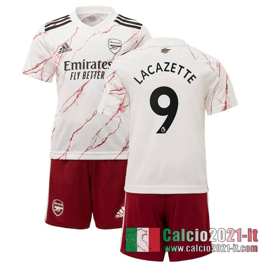 Arsenal Maglia Calcio Lacazette #9 Seconda Bambino 2020-21