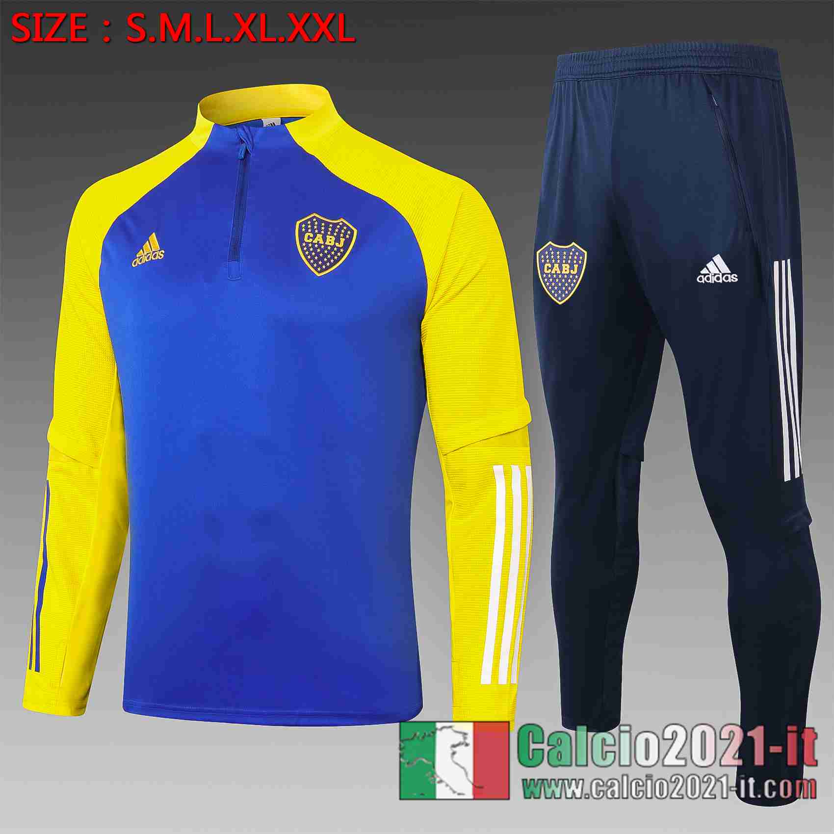 Boca Tuta Calcio Blu scuro e giallo 2020 2021 B427