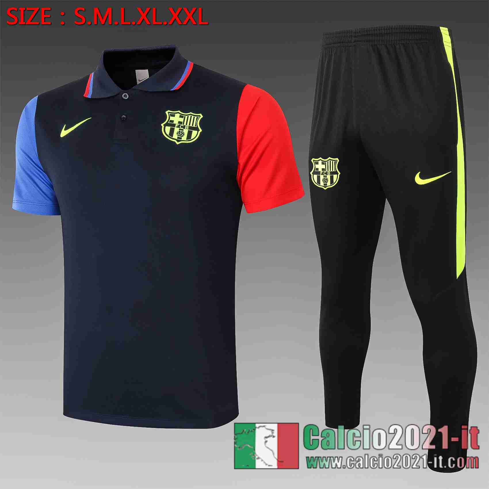 Barcellona Polo Calcio Blu scuro 2020 2021 C565