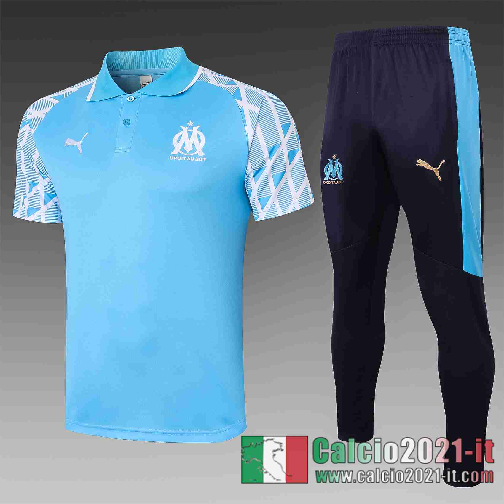 Marsiglia Polo Calcio Tampografia azzurra 2020 2021 C576