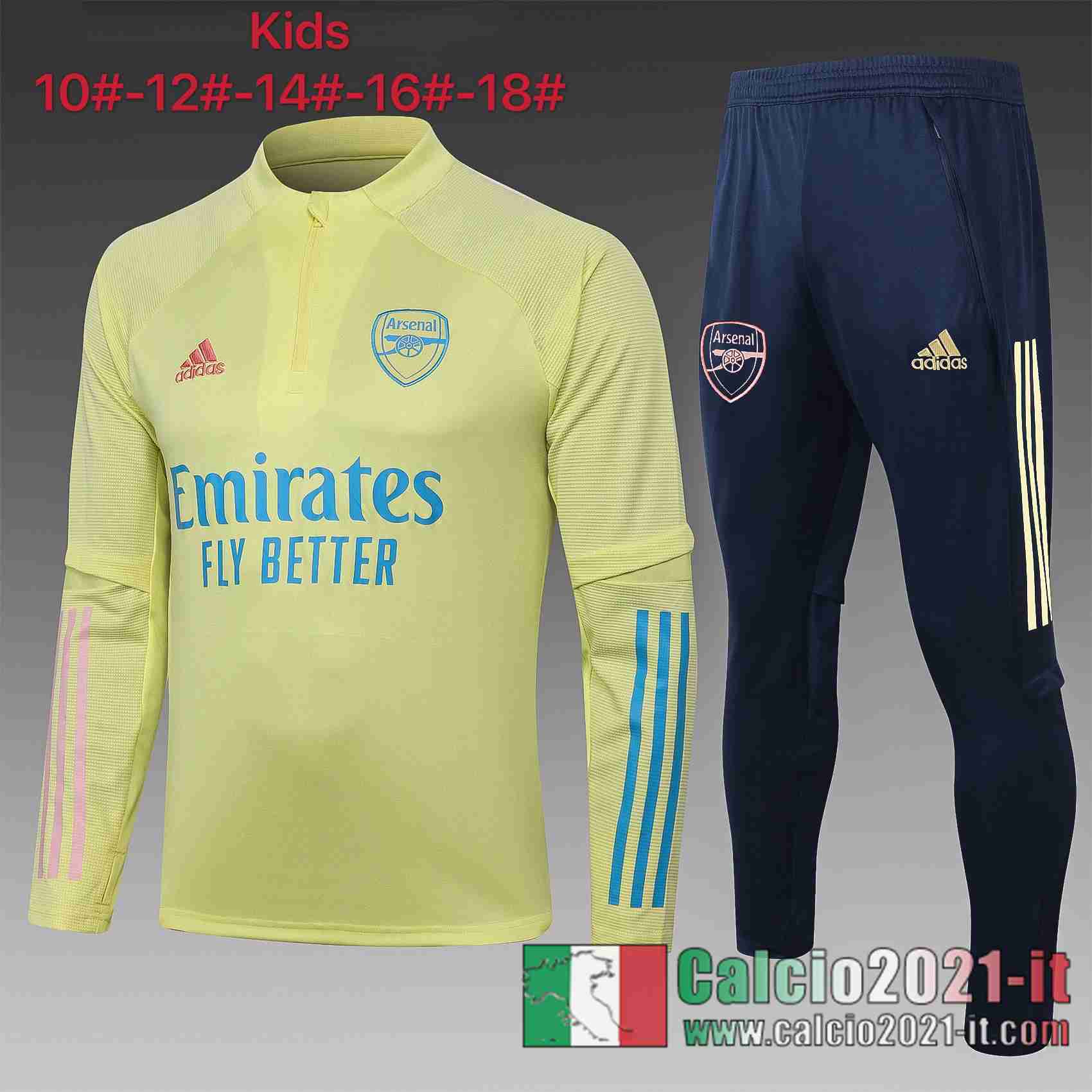 Arsenal Tuta Calcio Bambino giallo 2020 2021 E468