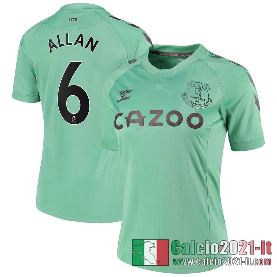 Everton Maglia Calcio Allan #6 Terza Donna 2020-21