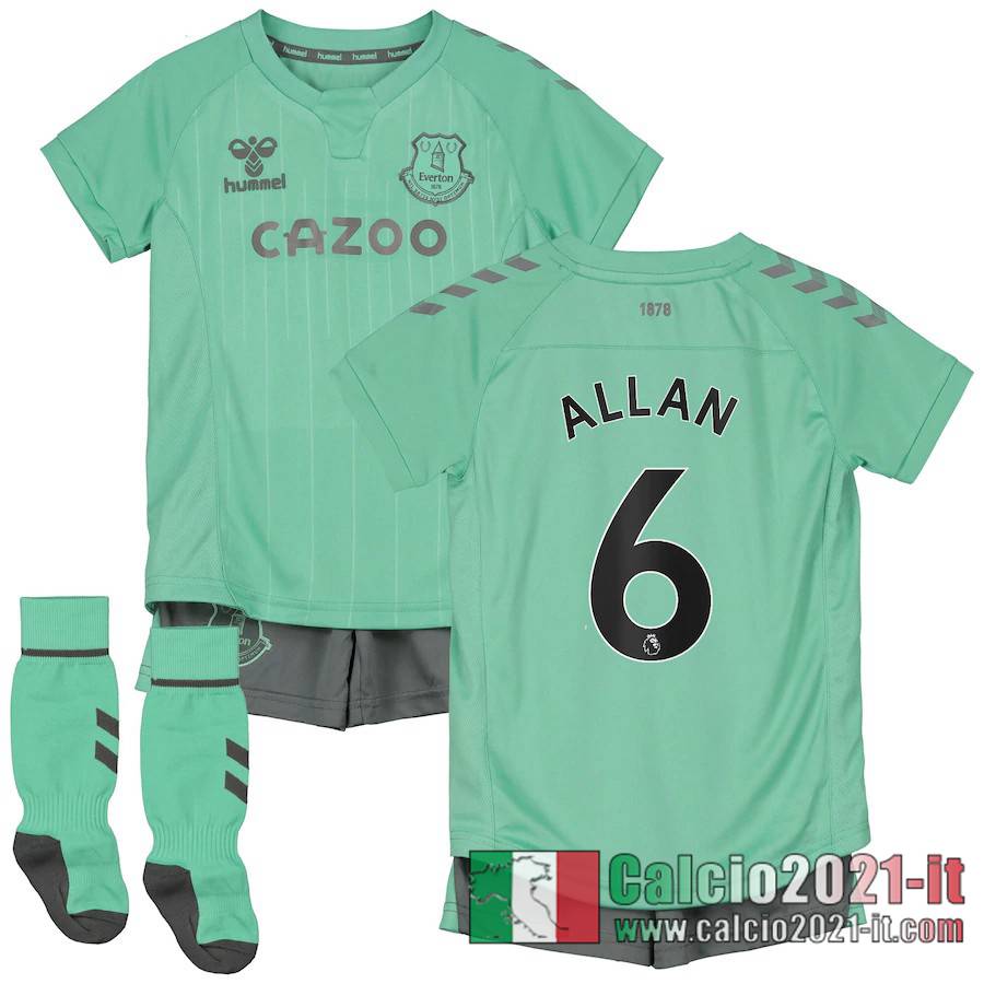 Everton Maglia Calcio Allan #6 Terza Bambino 2020-21