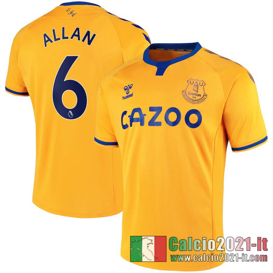 Everton Maglia Calcio Allan #6 Seconda 2020-21