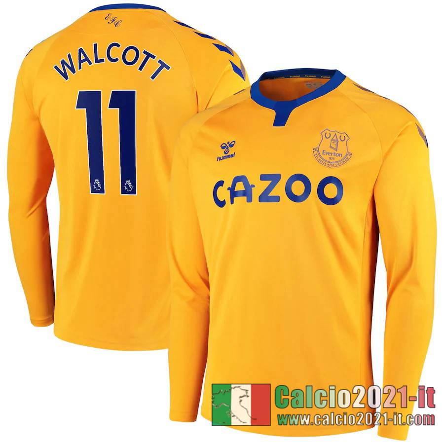 Everton Maglia Calcio Walcott #11 Seconda Manica Lunga 2020-21