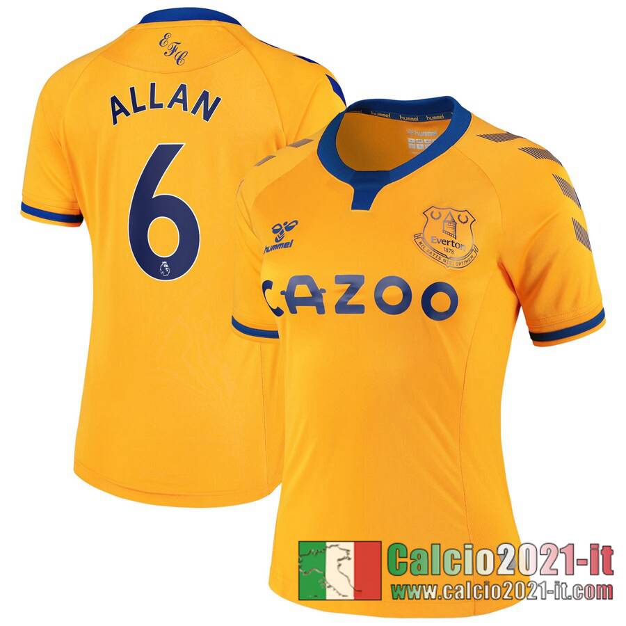 Everton Maglia Calcio Allan #6 Seconda Donna 2020-21