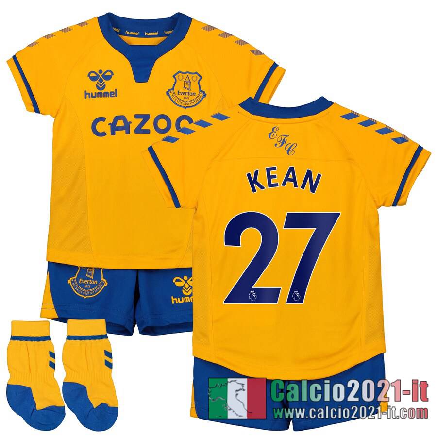 Everton Maglia Calcio Kean #27 Seconda Bambino 2020-21