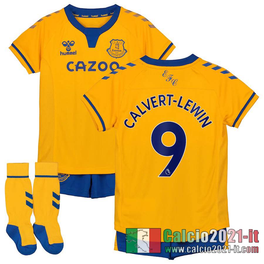 Everton Maglia Calcio Calvert-Lewin #9 Seconda Bambino 2020-21