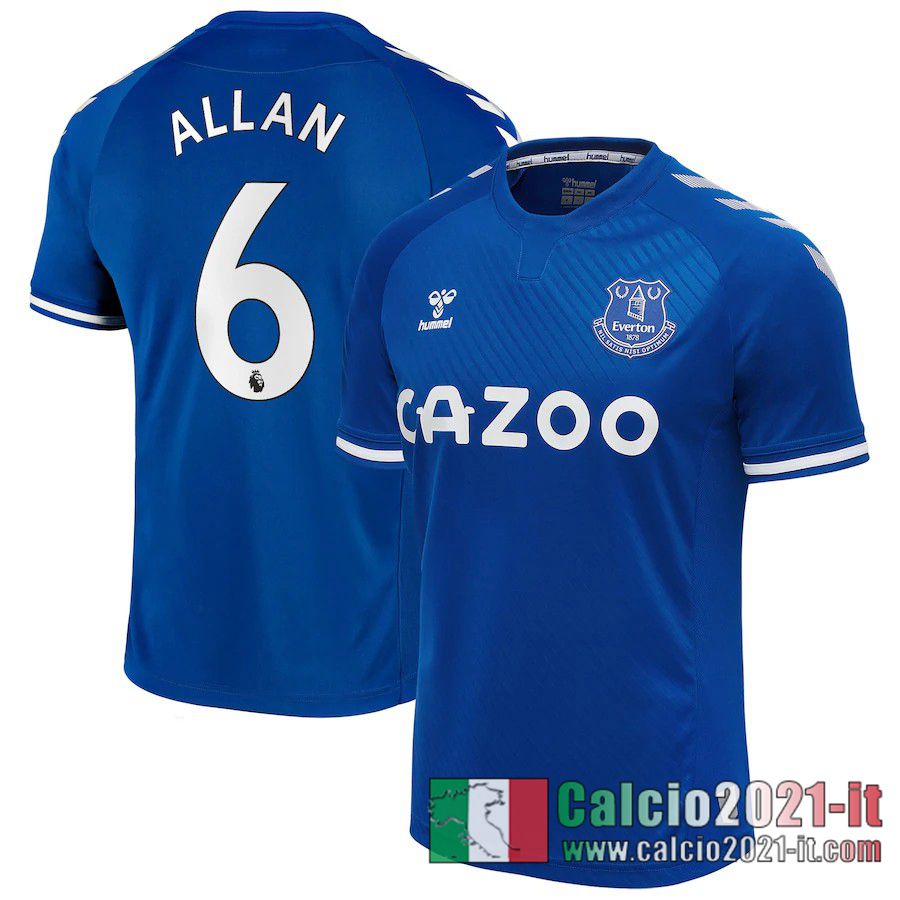 Everton Maglia Calcio Allan #6 Prima 2020-21