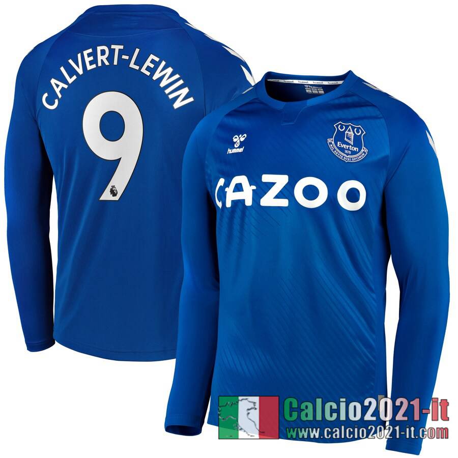 Everton Maglia Calcio Calvert-Lewin #9 Prima Manica Lunga 2020-21