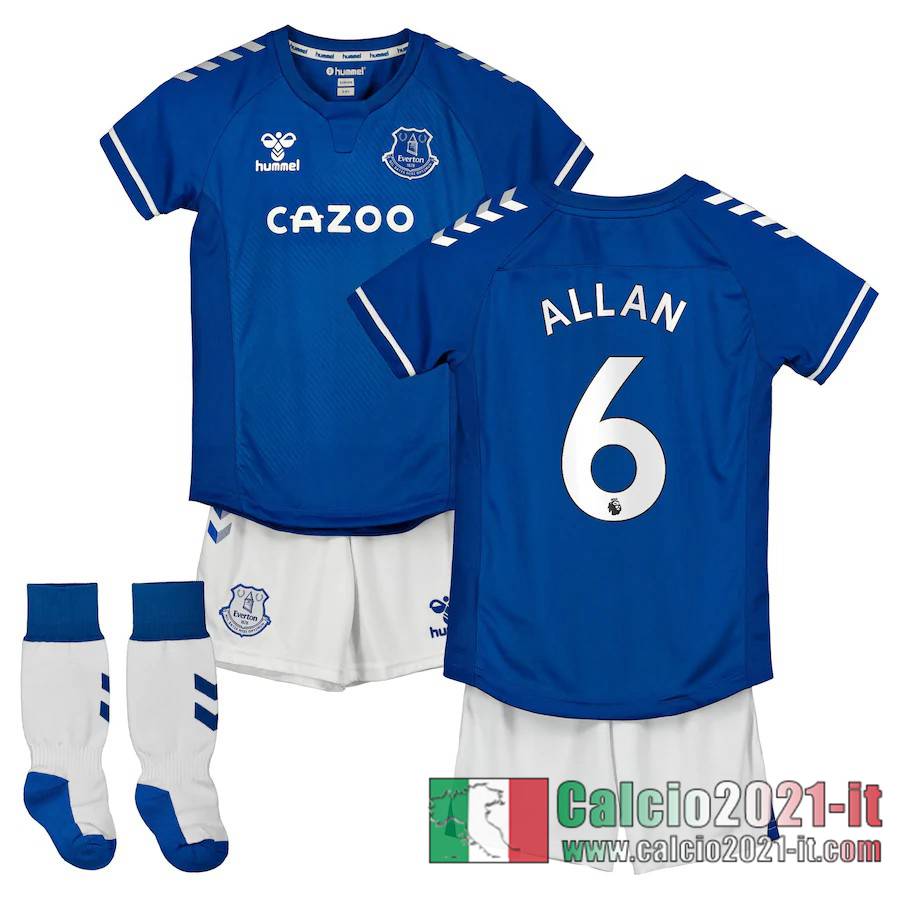 Everton Maglia Calcio Allan #6 Prima Bambino 2020-21