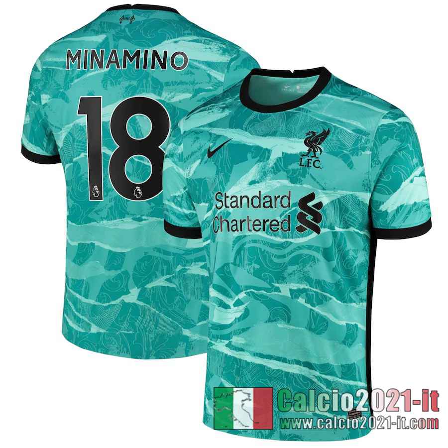 Liverpool Maglia Calcio Minamino #18 Seconda 2020-21